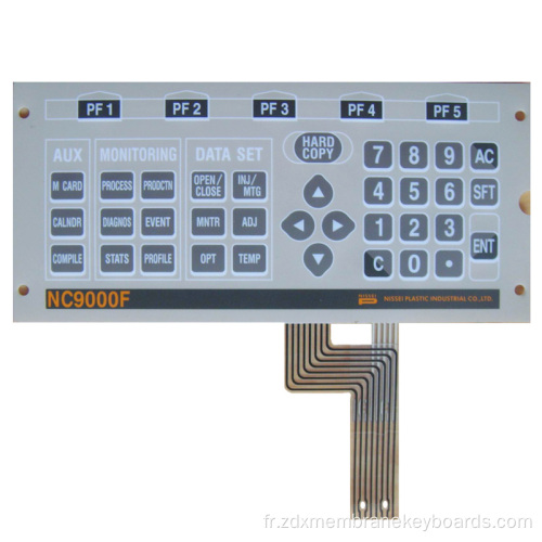 Clavier à membrane LCD personnalisé à bouton-poussoir étanche